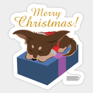 Puppy Present Sticker